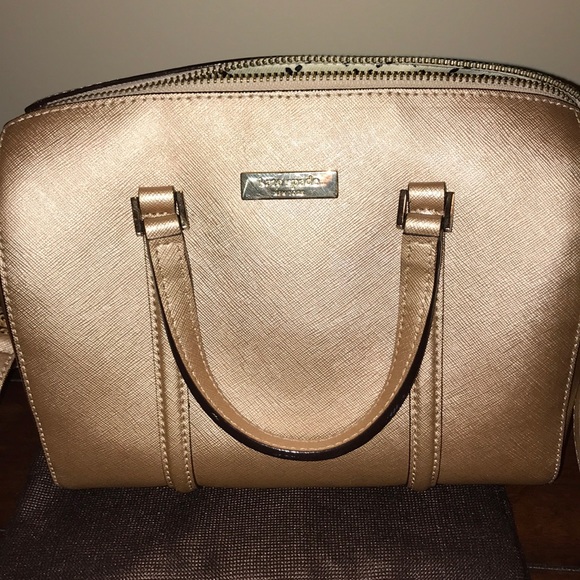 Kate Spade Cassie Satchel in a rose gold - Picture 2 of 5